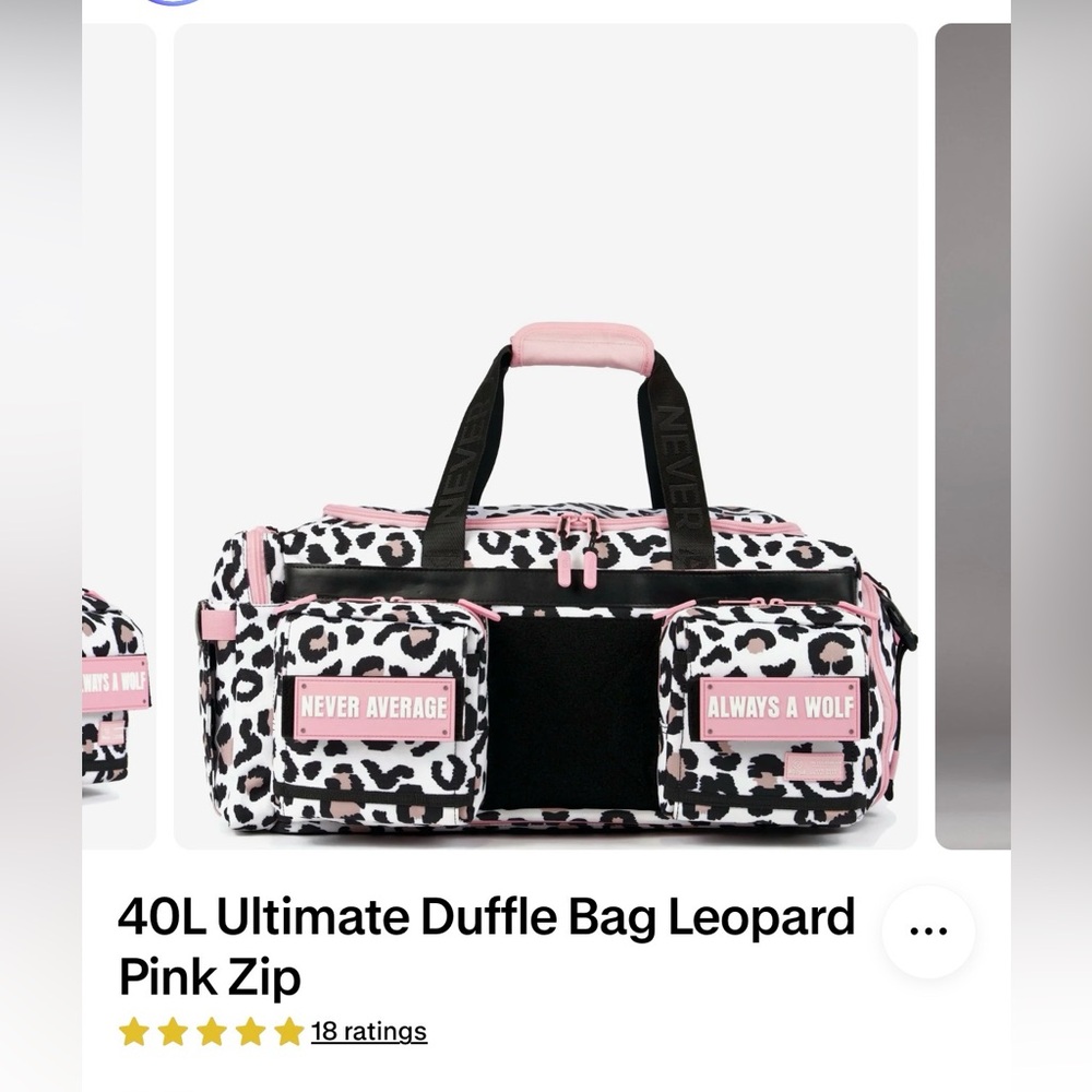 🐾 RARE & DISCONTINUED: WOLFpak 40L Ultimate Duffle – Leopard Pink Zip